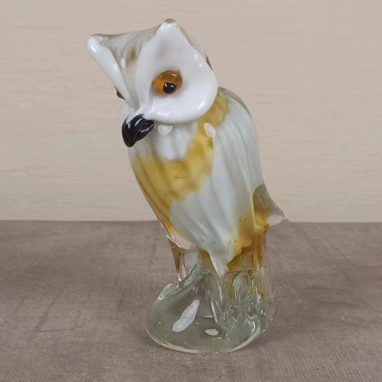Edeng owl decoration made of glass,handmade