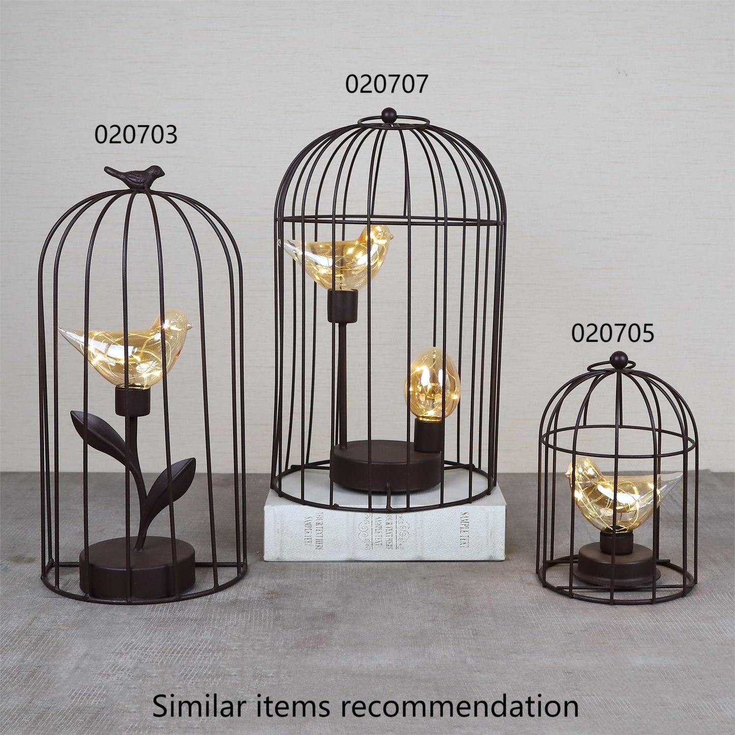 EDENG Bird cage model LED copper wire light gold warm white night light Metal decorative table lamp