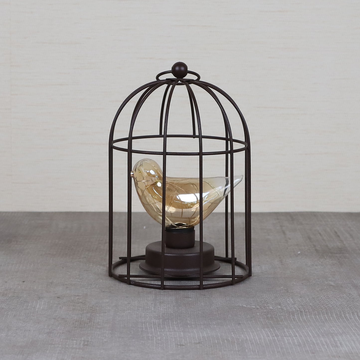 EDENG Bird cage model LED copper wire light gold warm white night light Metal decorative table lamp