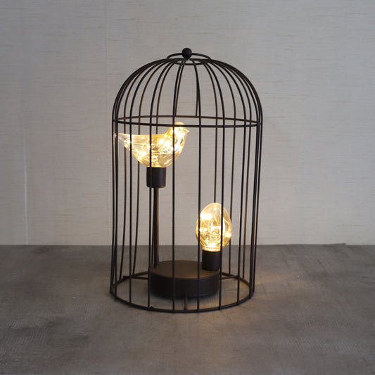 EDENG Bird cage model LED copper wire light gold warm white night light Metal decorative table lamp