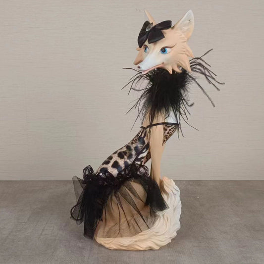 Edeng Fox scalpute,resin decoration