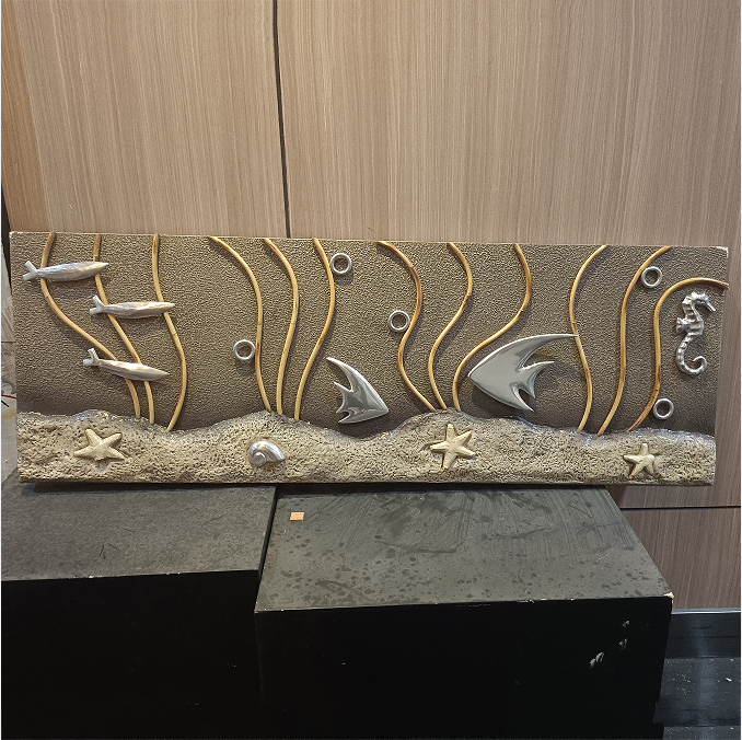 Edeng wall decoration made of natural fibre,fish shape,handmade