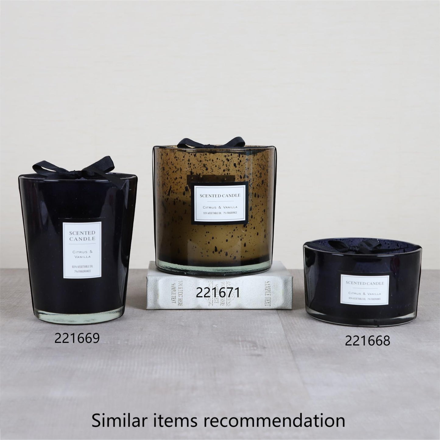 EDENG Scented Candles Long Lasting Candles Black Glass Jar Candle