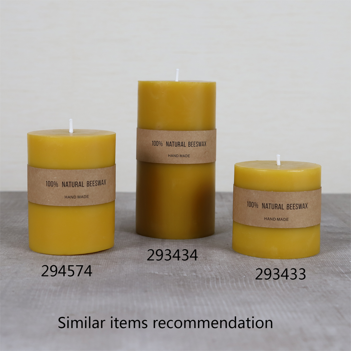 EDENG 100% Natural Yellow Beeswax pillar Candles                                                 "