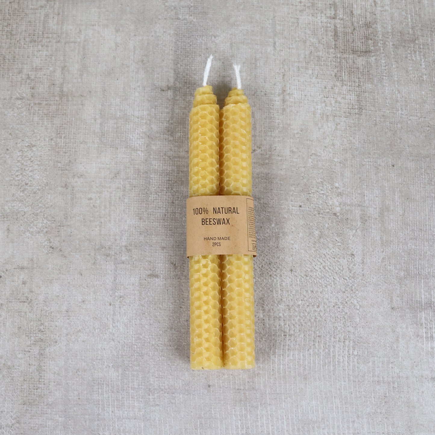 EDENG 100% Natural Yellow Beeswax taper Candles - 2pcs - Organic Candle Natural Scent Smokeless Clean Burning