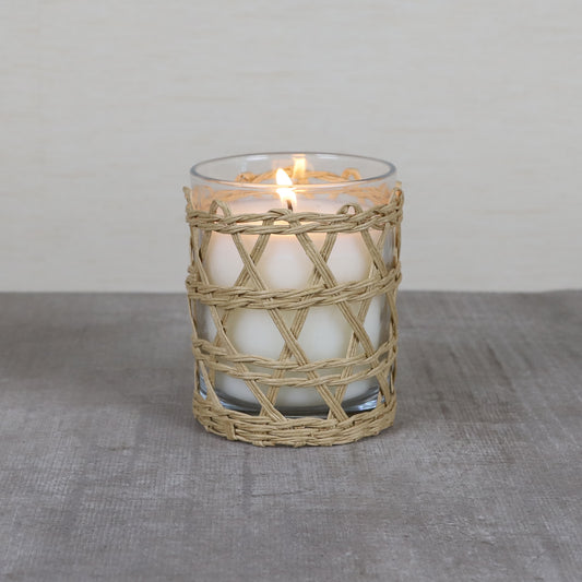 EDENG Scented Glass Candles with natural straw rope Long Lasting Candles Glass Jar Candle         "