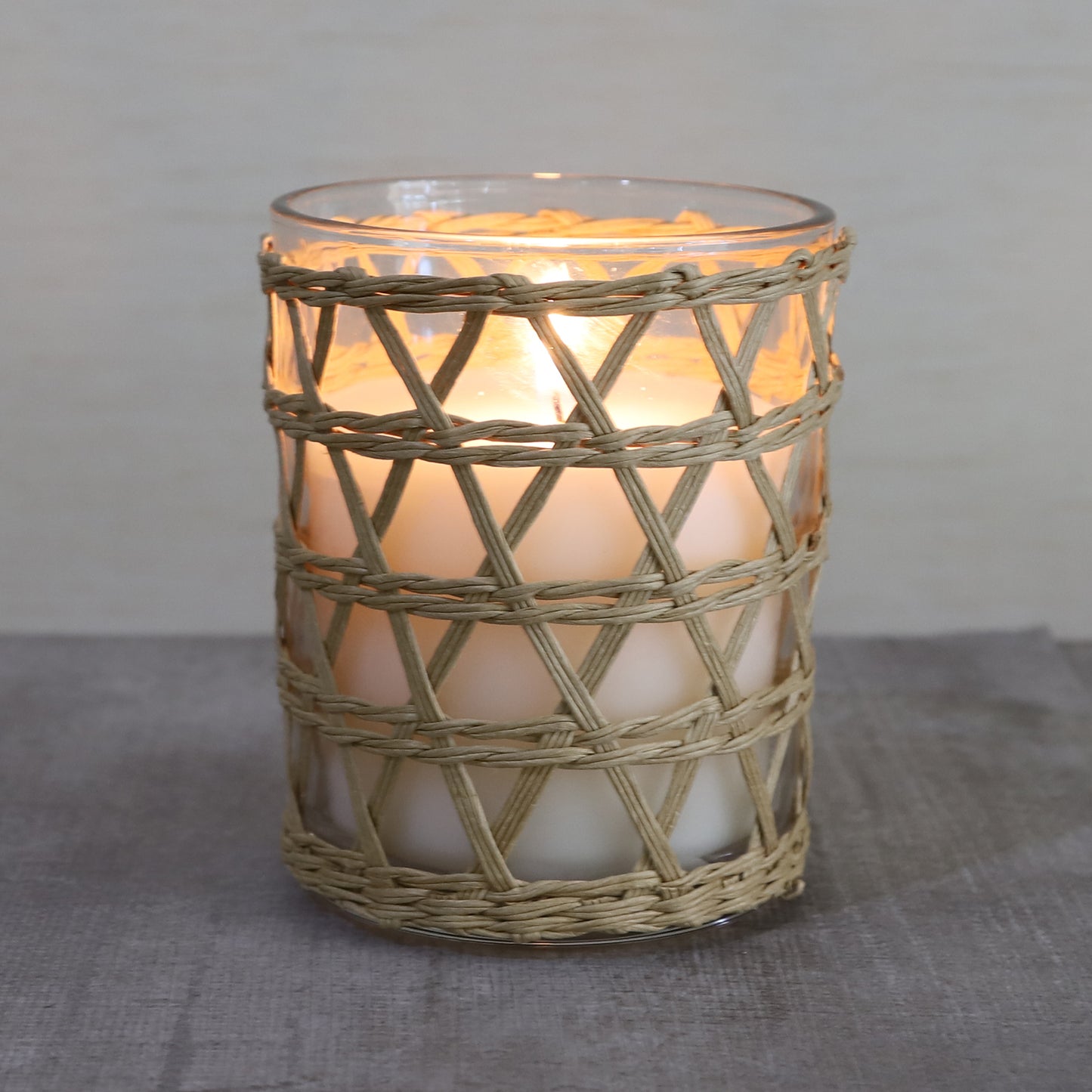 EDENG Scented Glass Candles with natural straw rope Long Lasting Candles Glass Jar Candle                            "