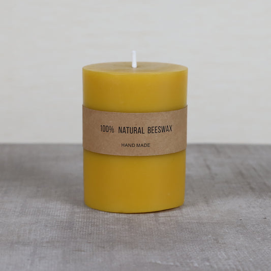 EDENG 100% Natural Yellow Beeswax pillar Candles