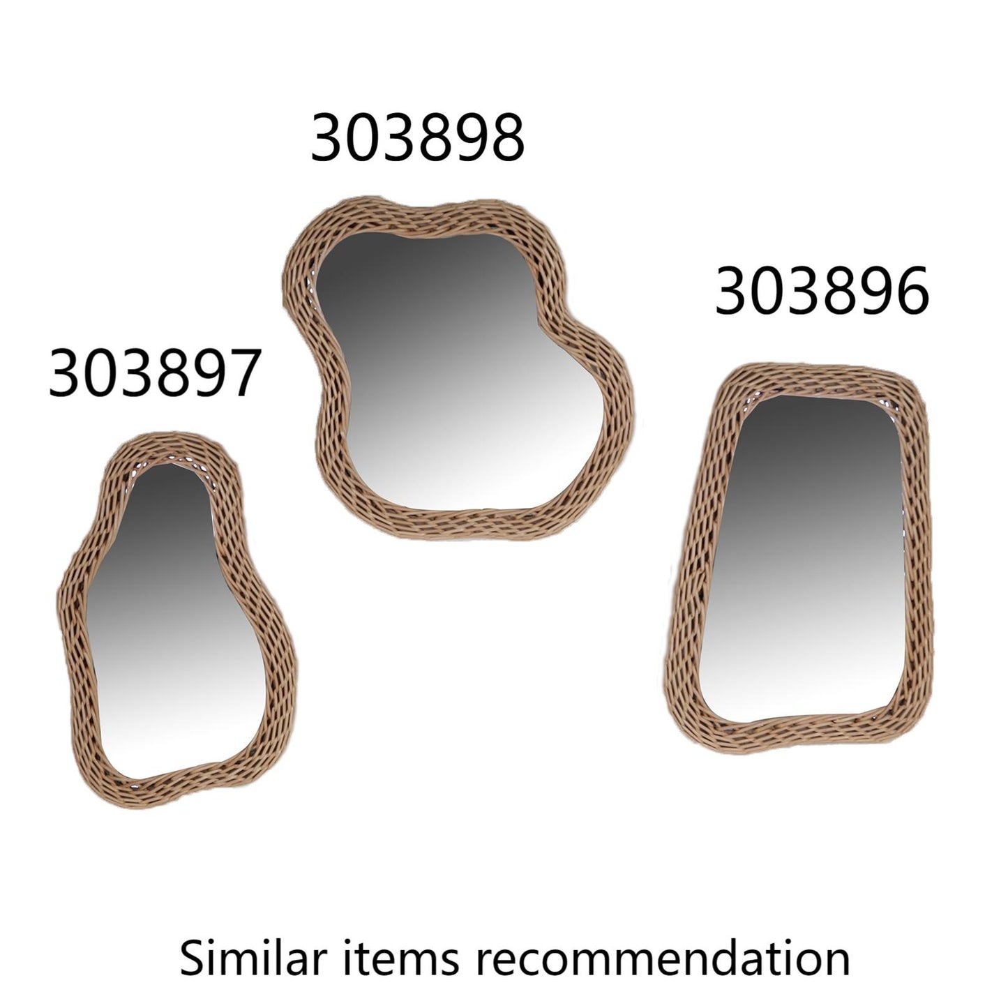 Rattan Decorative Mirror Nordic Rattan Decorative Mirror Homestay Art