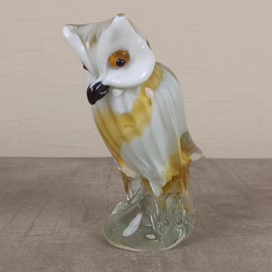 Edeng owl decoration made of glass,handmade