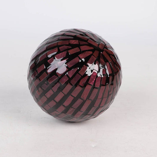 Edeng Vietnamese decorative ball,vintage brown and black,made of resin and mother of pewal