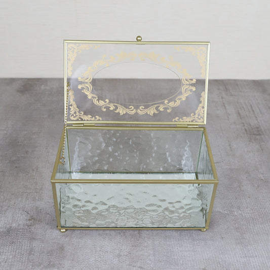 Edeng Glass Copper Tissue Box