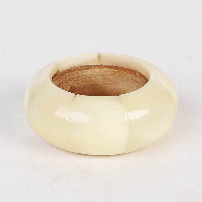 Edeng Indian napkin ring made of ox bone and wood,handmade