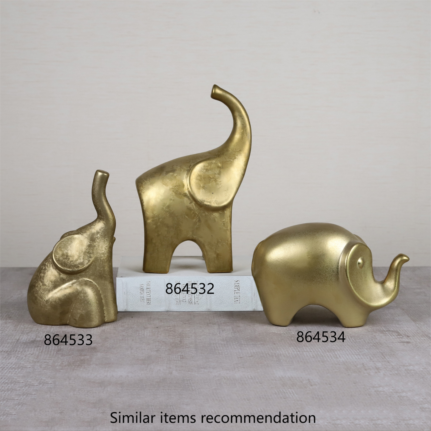 Edeng Creative Light Luxury Electroplating Elephant Decoration Home Housewarming Ceramic Decor Accessories