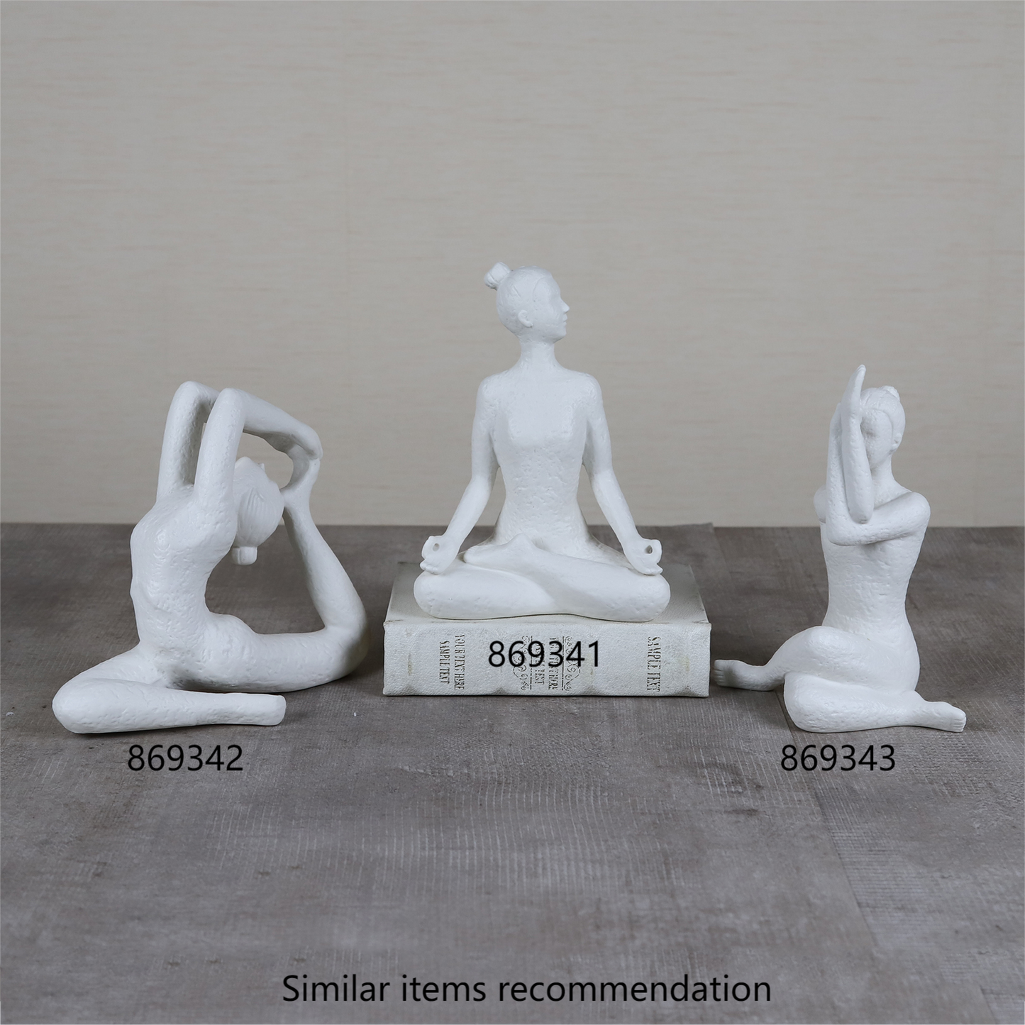 Edeng Ceramic Yoga Figure Meditation Yoga Pose Statue Figurine Home and Office Decoration Zen Decor